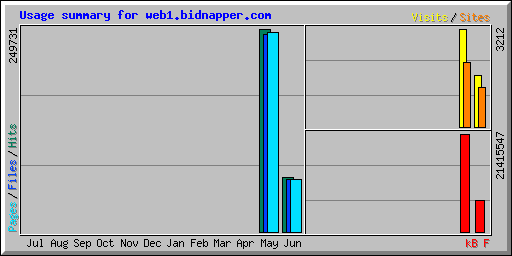 Usage summary for web1.bidnapper.com